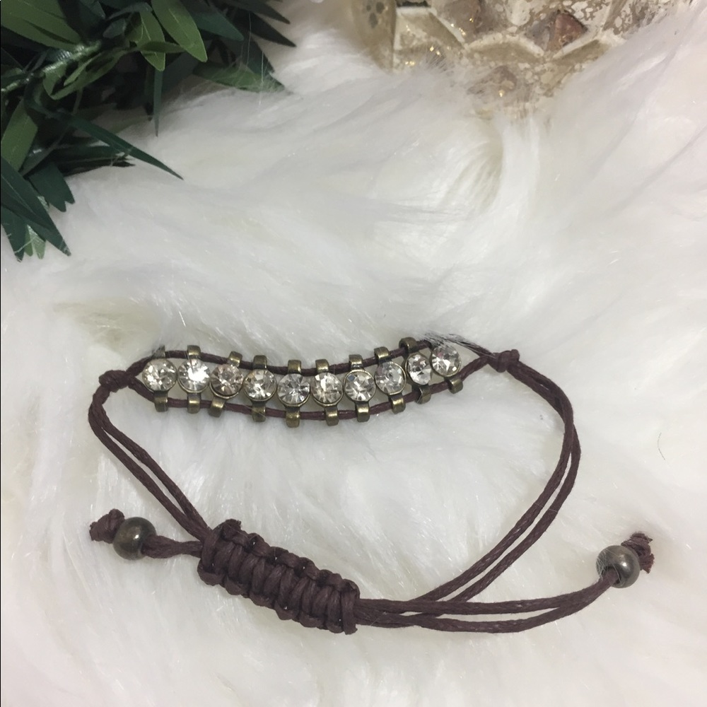 Brown Rhinestone Bracelet